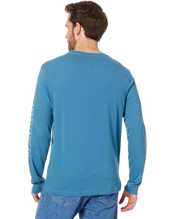

Футболка с длинным рукавом RVCA Big Airbrush Long Sleeve Tee, цвет Cool Blue