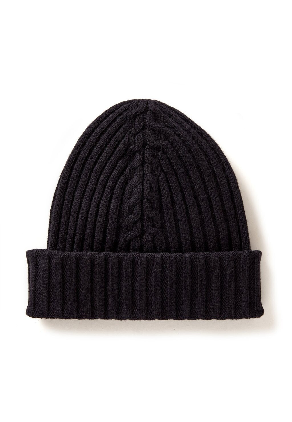 

Шапка IN CABLE WITH TURN UP CUFF United Colors of Benetton, черный