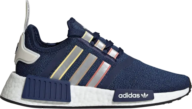 

Кроссовки NMD_R1 J 'Dark Blue Silver Metallic', синий