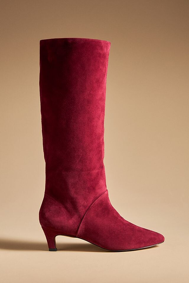 

Сапоги Silent D Erena на каблуке, burgundy suede
