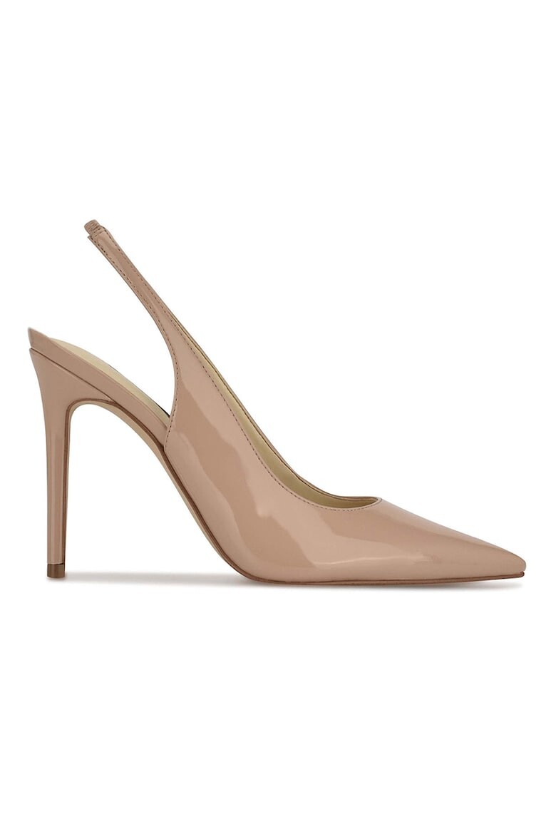 

Лакированные туфли на открытом каблуке с перьями Nine West, бежевый