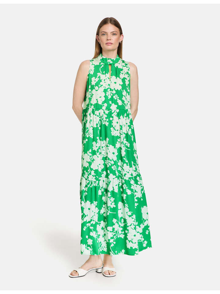 

Короткое платье TAIFUN Langarm kurz, цвет garden green gemustert