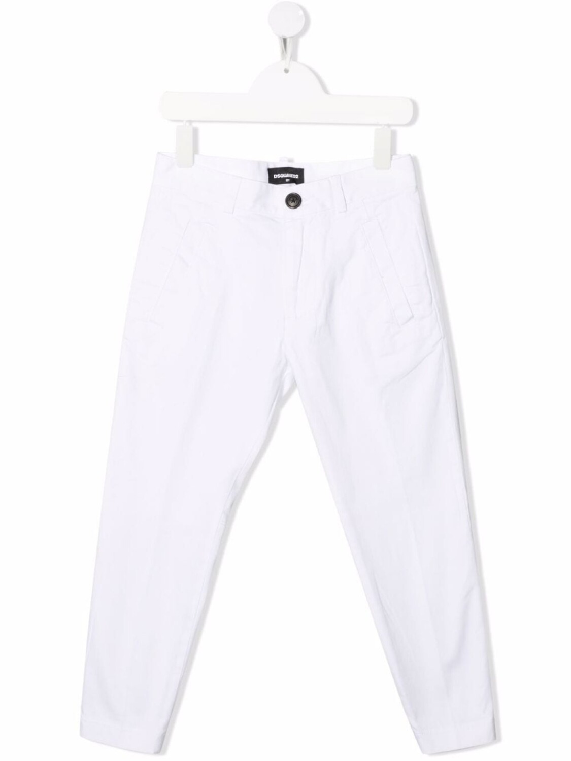 

DSQUARED2 KIDS брюки прямого кроя с логотипом, белый