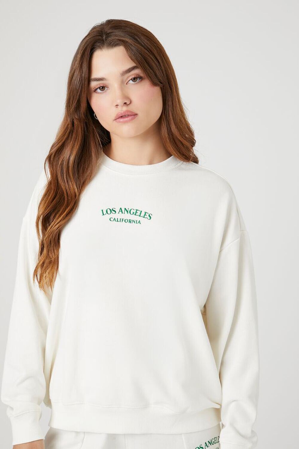 

Пуловер с графическим рисунком Лос-Анджелеса Forever 21, ванилла