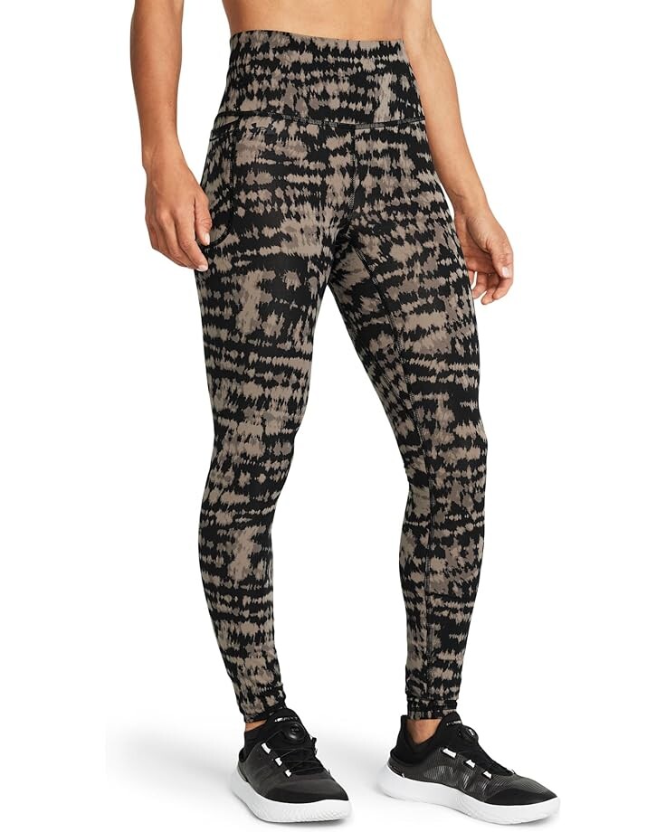 

Леггинсы Under Armour Motion Print, цвет Timberwolf Taupe/Black/Black