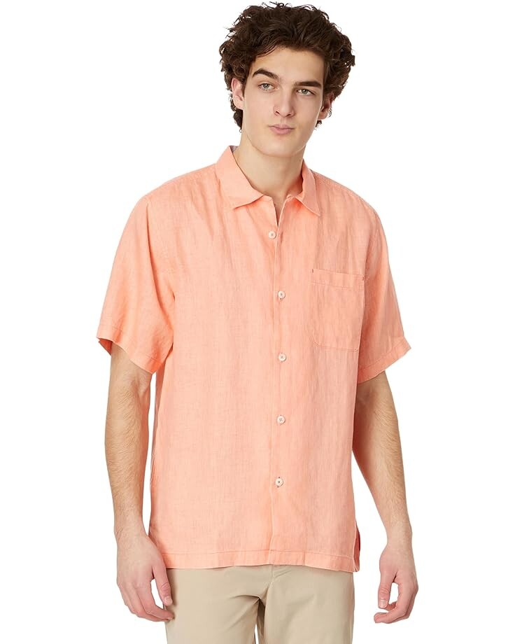 

Рубашка Tommy Bahama Sea Glass Camp Shirt, цвет Bright Peach