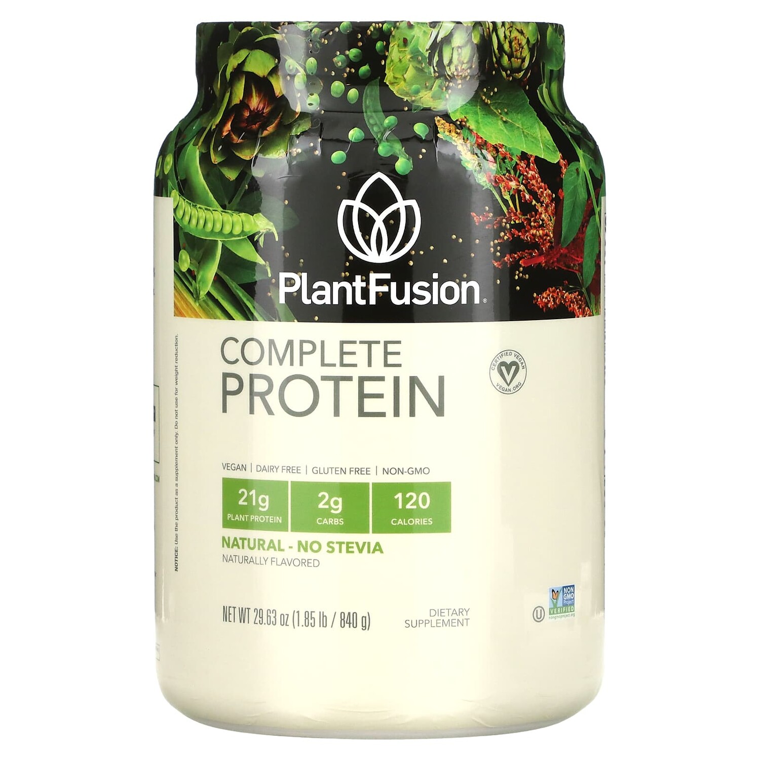 

Complete Protein, натуральный вкус, 840 г, PlantFusion
