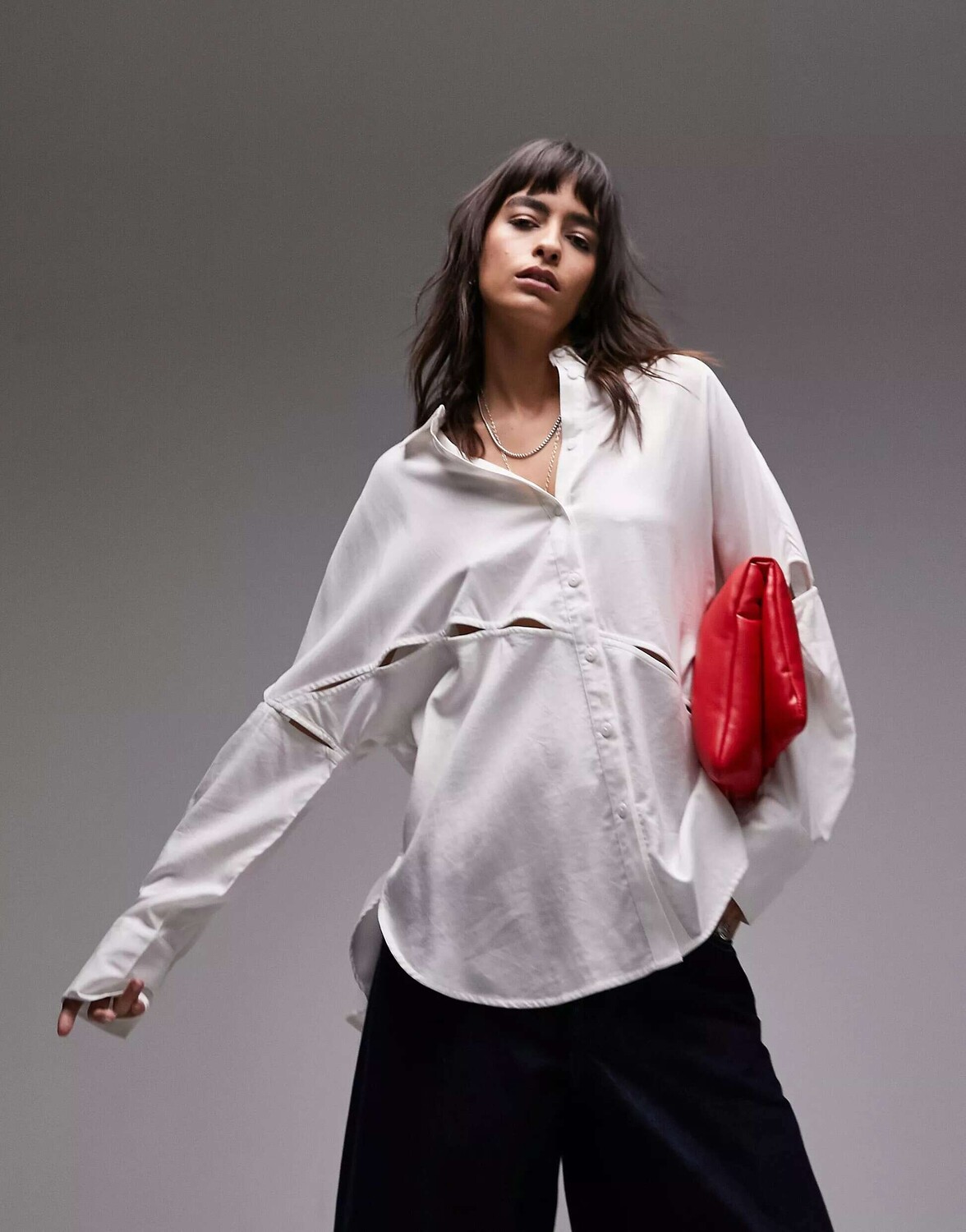 

Рубашка Topshop цвета слоновой кости