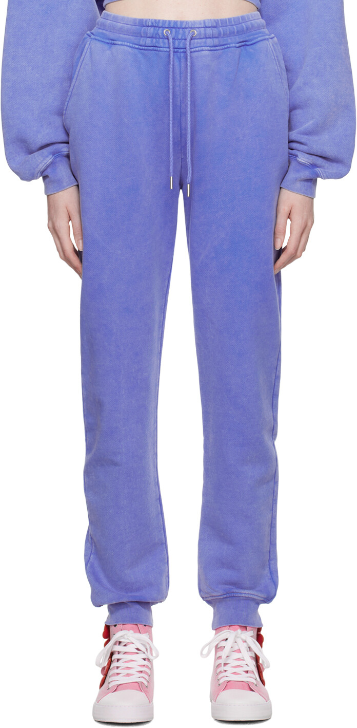 

Moschino Jeans Фиолетовые брюки для отдыха с эффектом потертостей, Фиолетовый