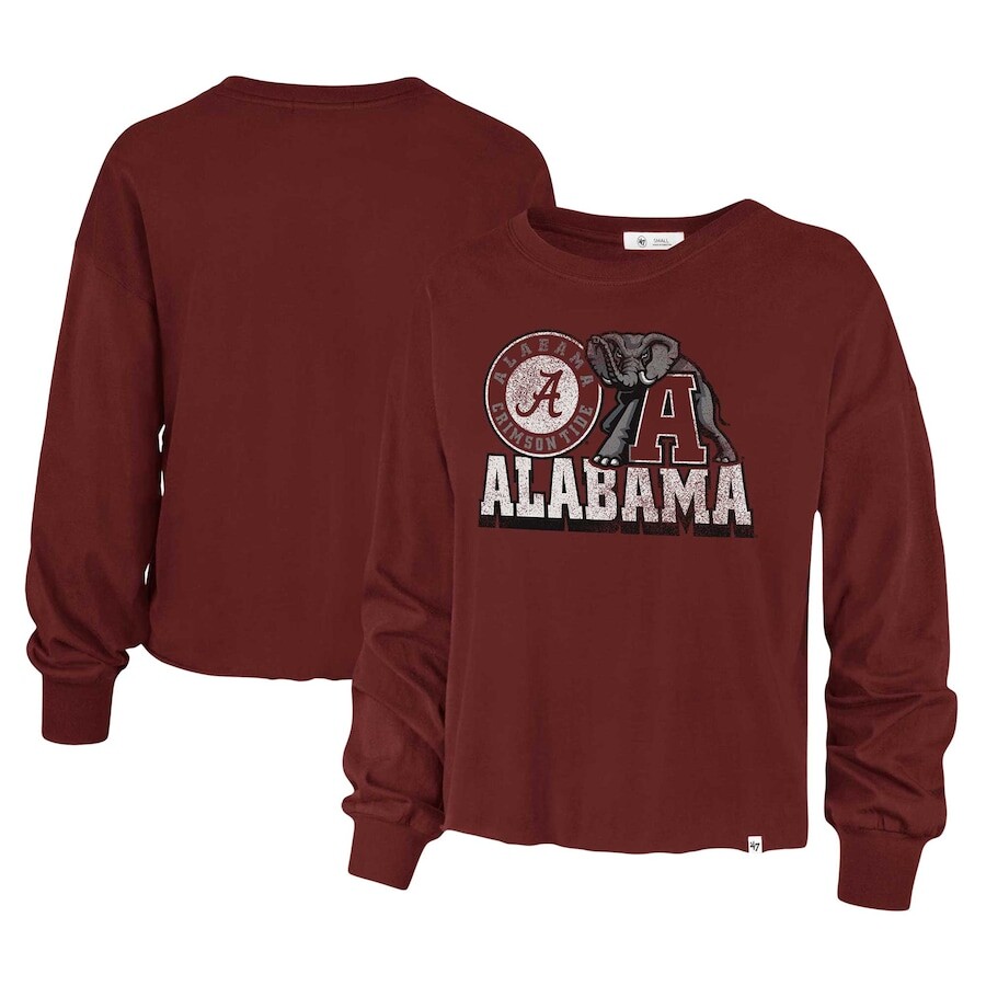 

Футболка с длинным рукавом 47 Alabama Crimson Tide, малиновый