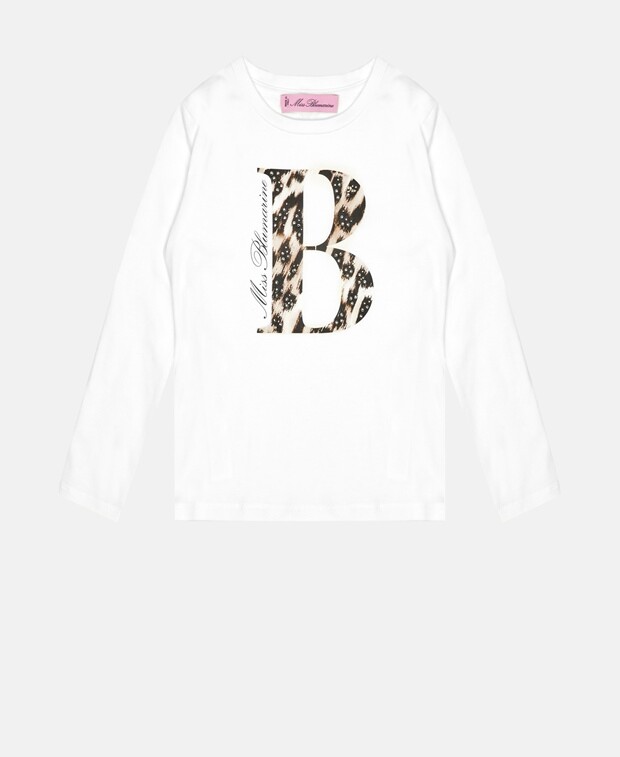 

Топ с длинными рукавами Miss Blumarine, белый