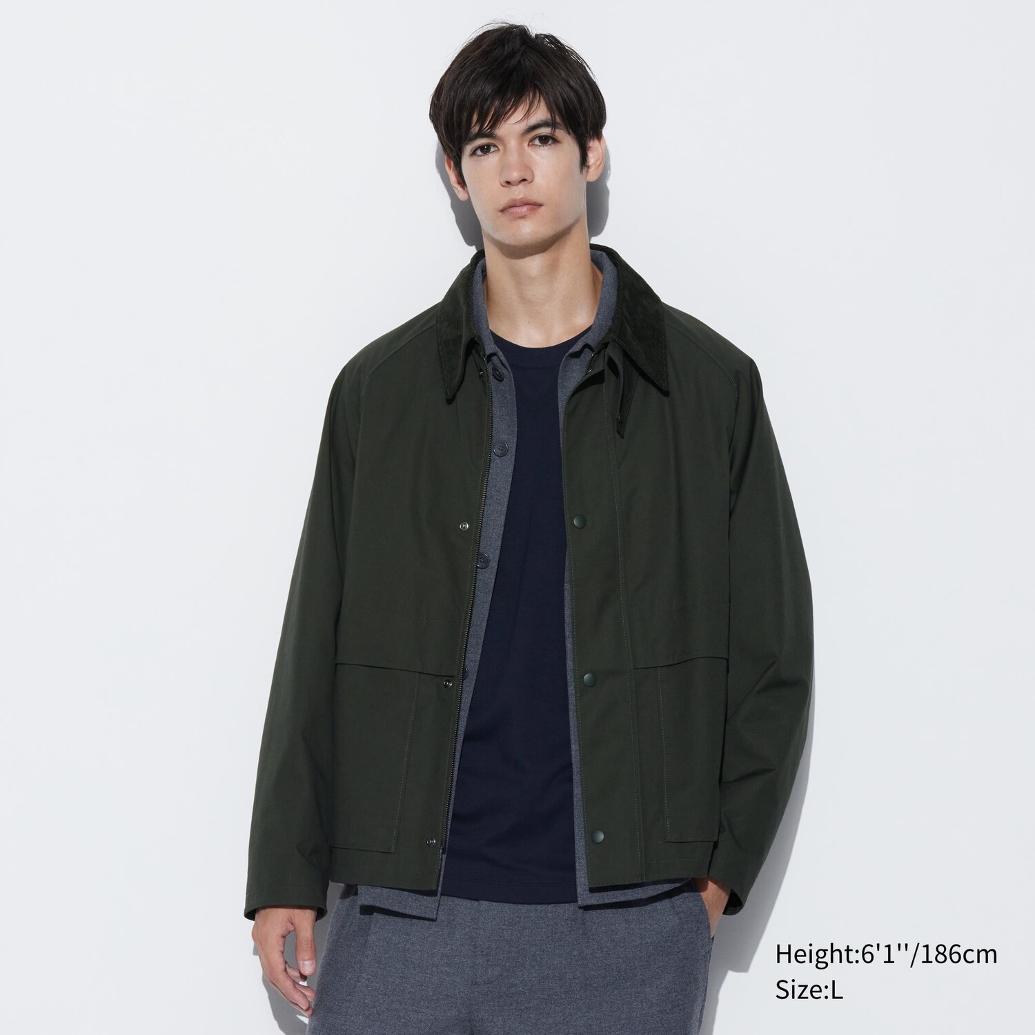 

Футболка Uniqlo Soft Touch с круглым вырезом и длинными рукавами, темно - синий