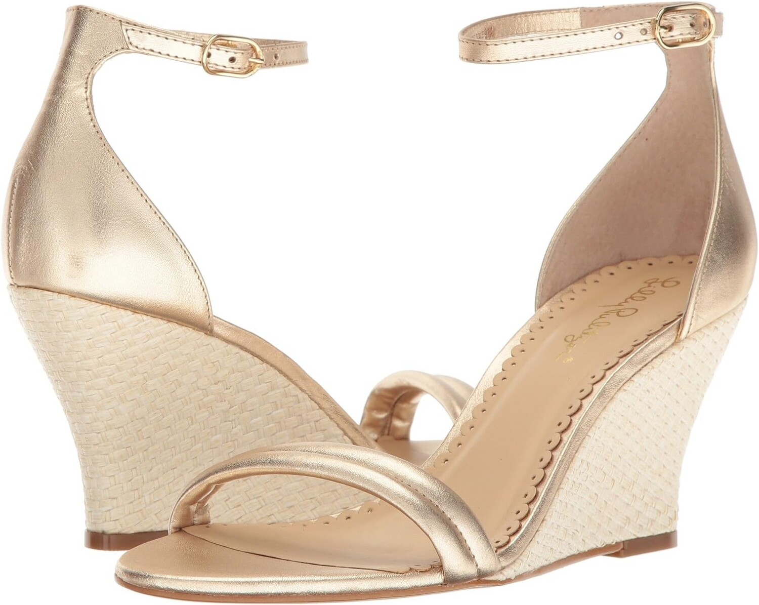 

Босоножки Jenna Wedge Lilly Pulitzer, цвет Gold Metallic