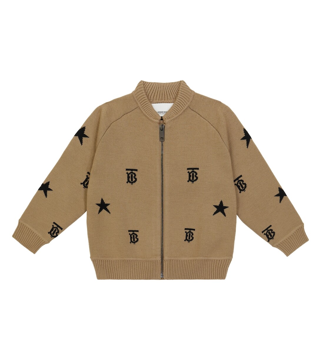 

Кардиган из смесовой шерсти Burberry Kids, бежевый