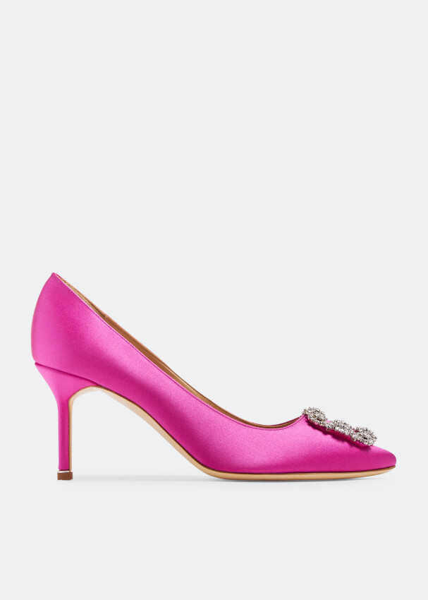 Туфли Manolo Blahnik Hangisi Satin, розовый