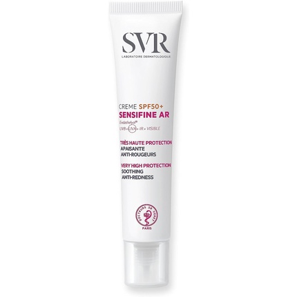 Sensifine Ar Spf50+ Успокаивающий солнцезащитный крем для лица против покраснений 40 мл, Svr увлажняющий крем против покраснений для сухой и чувствительной кожи svr sensifine ar 40 мл