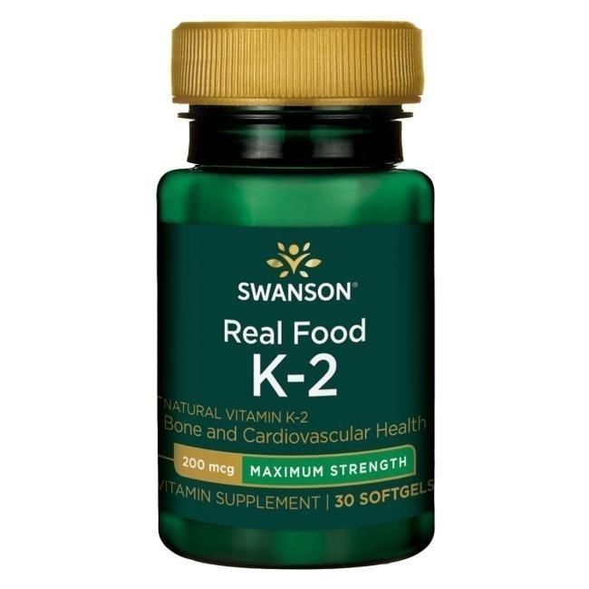Витамин К2 в капсулах Swanson Witamina K2 200 µg, 30 шт swanson witamina e 400iu витамин е в капсулах 60 шт