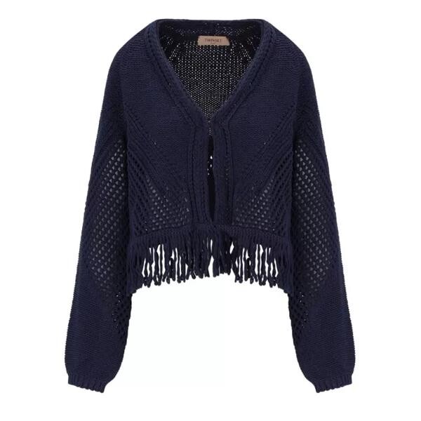 

Кардиган fringed cardigan Twin-Set, синий