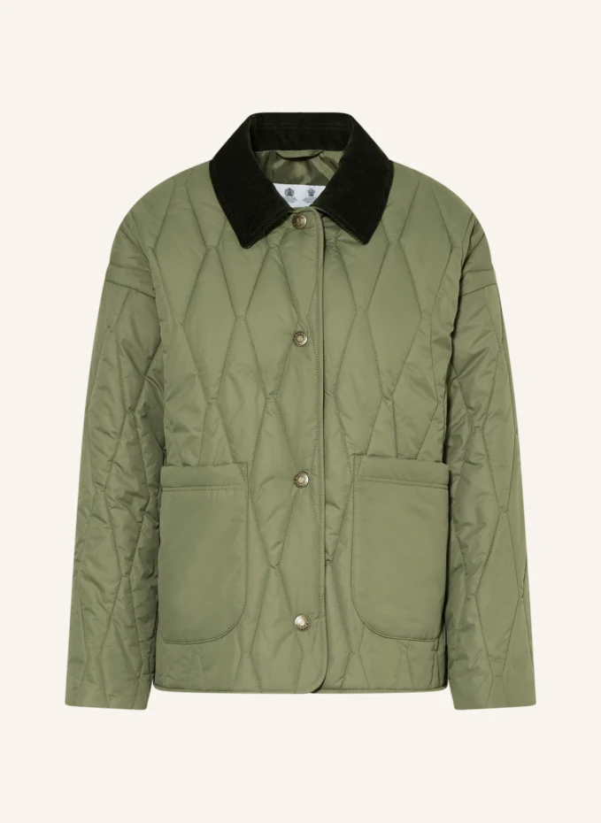 

Стеганая куртка дельфиниум Barbour, зеленый