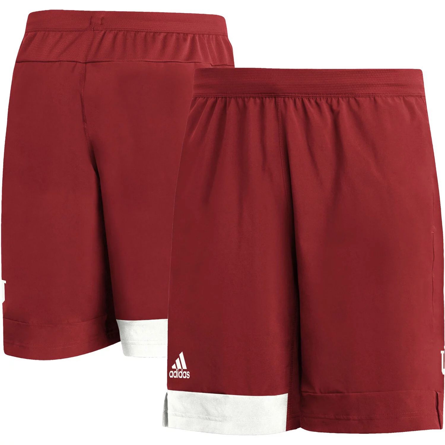 Мужские тренировочные шорты Indiana Hoosiers малинового цвета adidas