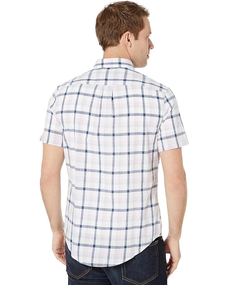 

Рубашка U.S. POLO ASSN. Short Sleeve Yarn-Dye Plaid Poplin Woven Shirt, цвет Violet Mist