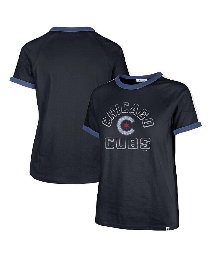 

Женская темно-синяя футболка Chicago Cubs City Connect Sweet Heat Peyton '47 Brand, синий