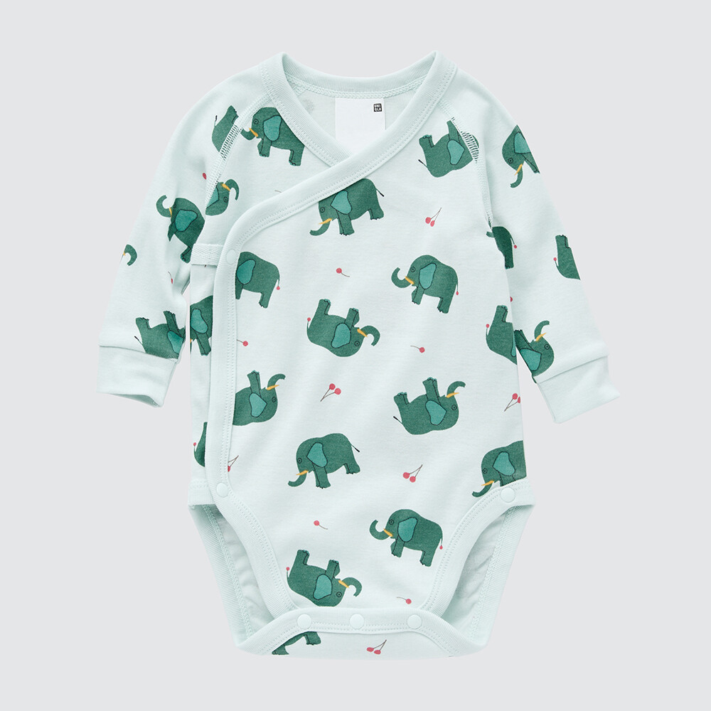 

Комбинезон Uniqlo цельный с длинными рукавами, светло-зеленый
