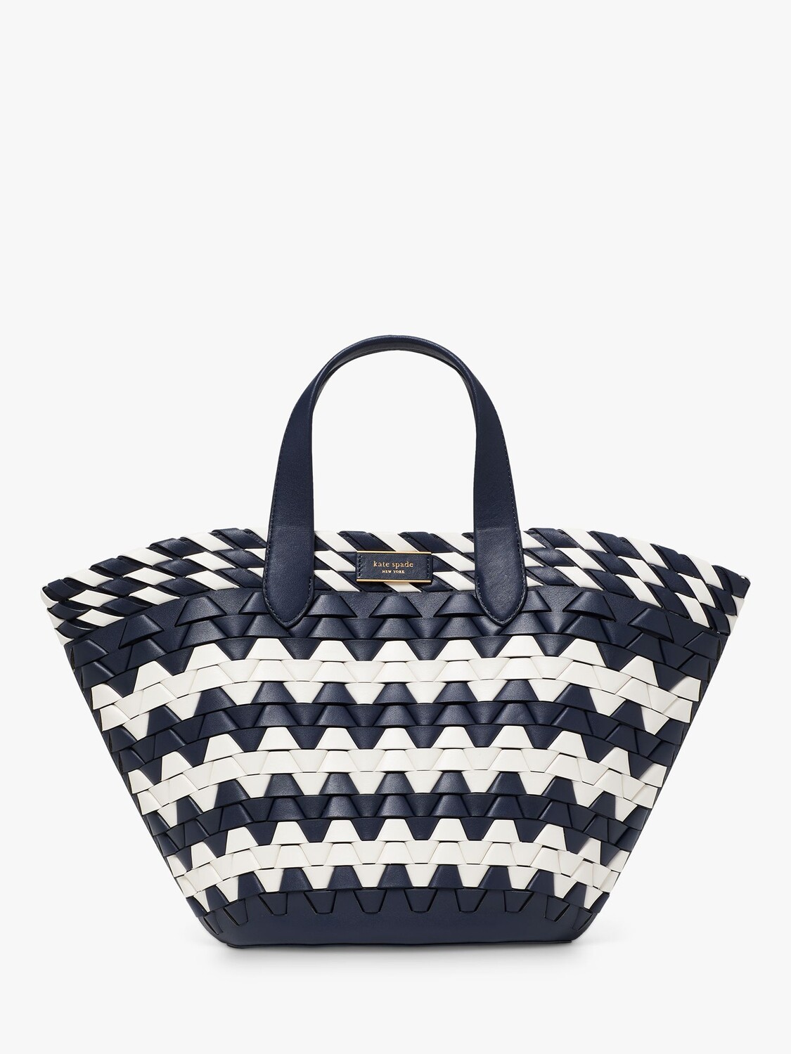 

Маленькая кожаная большая сумка Kate Spade New York с зигзагообразным узором