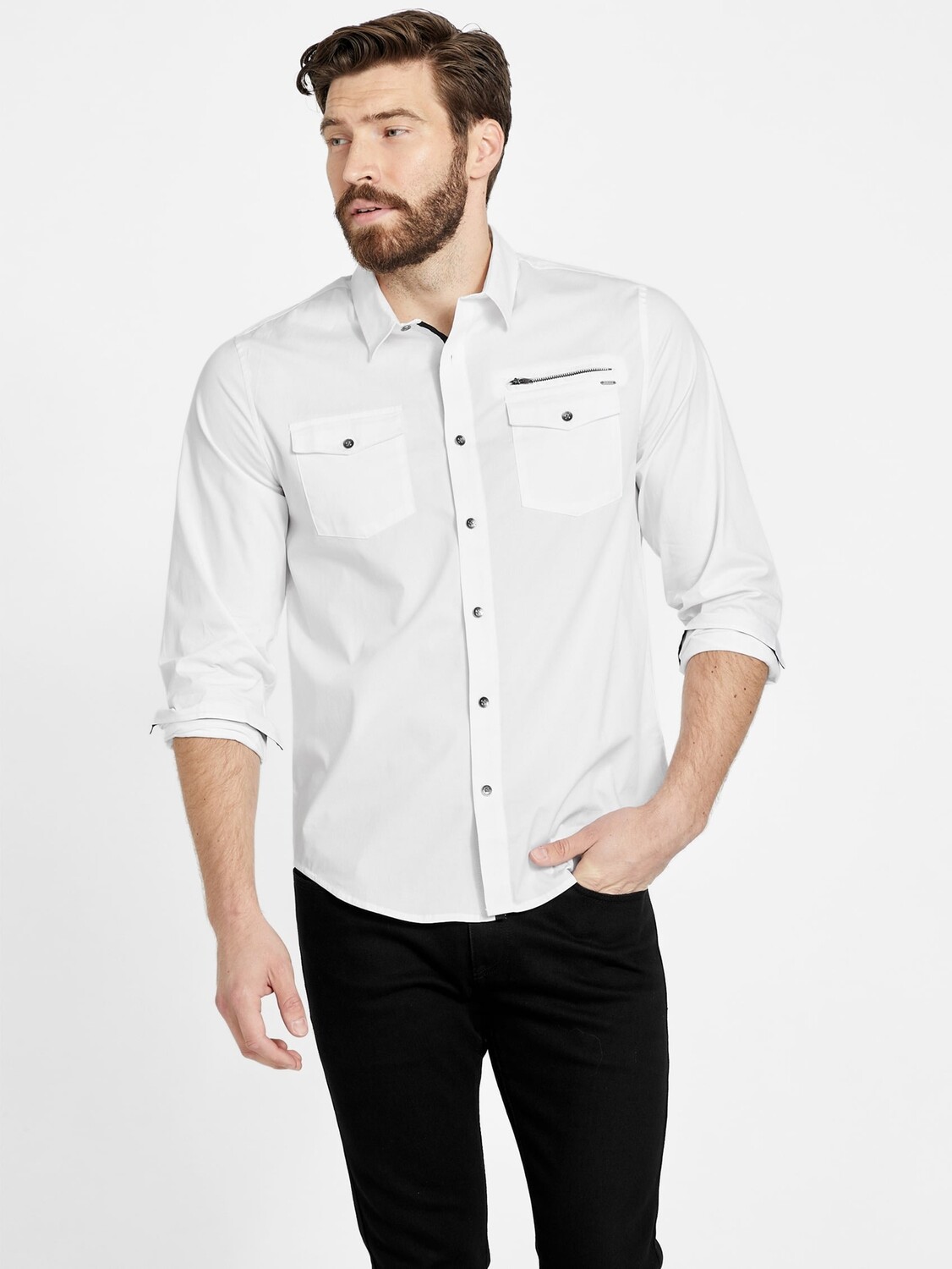 

Рубашка Linwood из поплина Guess Factory, цвет Pure White