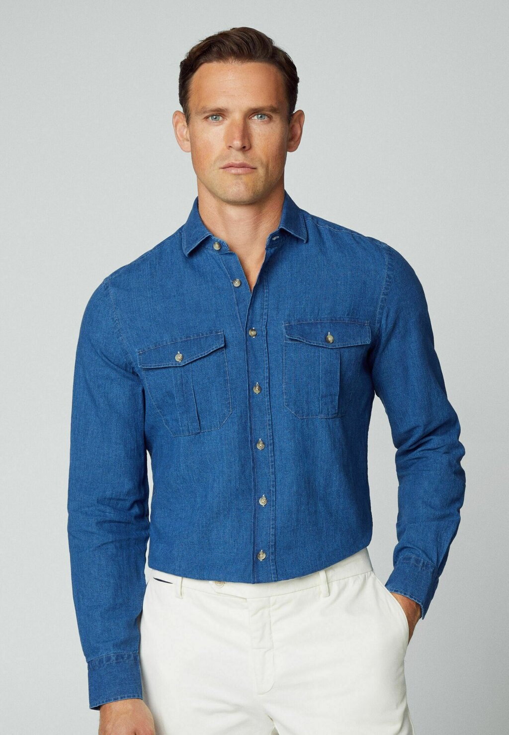 

Рубашка Hackett London, цвет navy