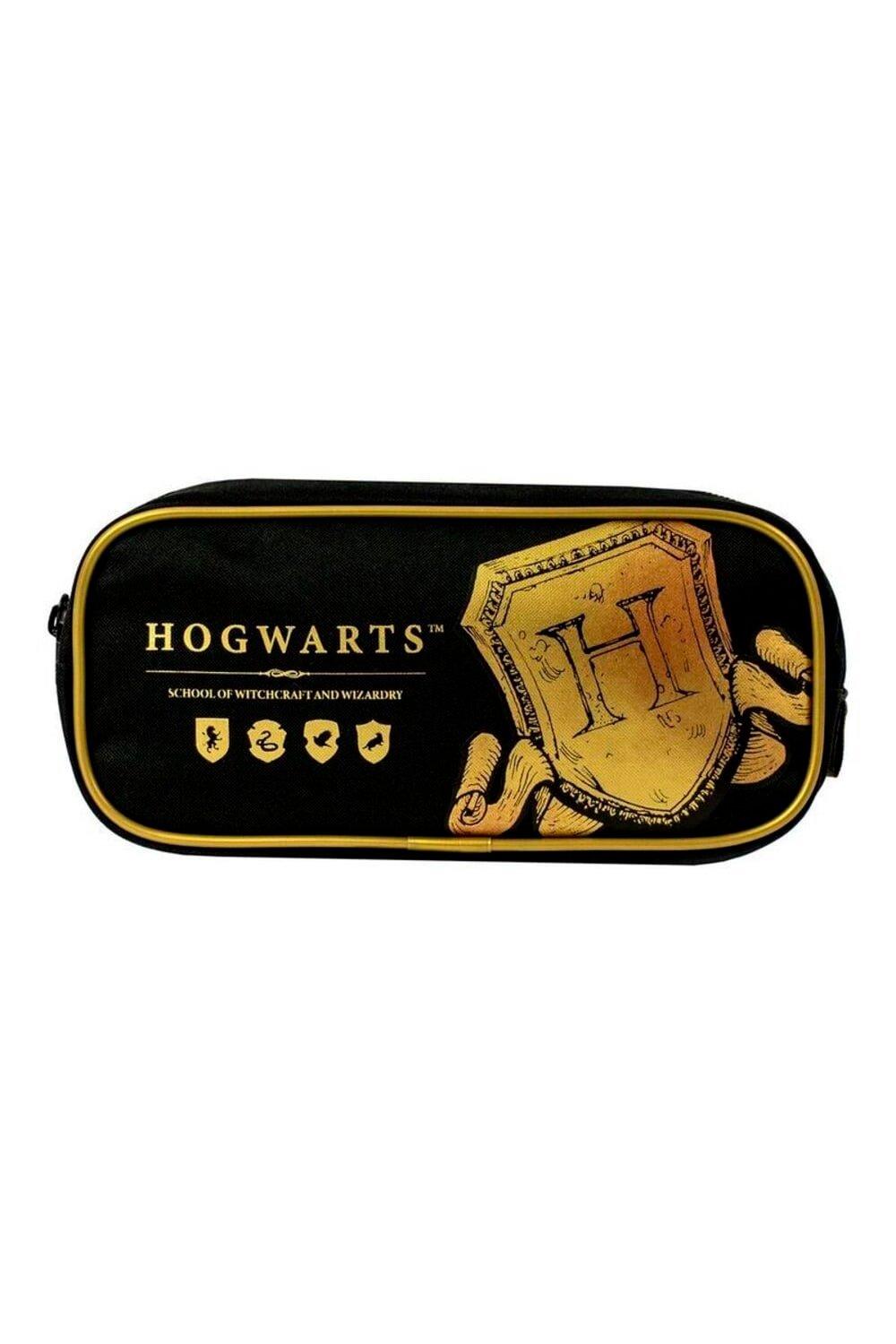 Прямоугольный пенал Harry Potter, черный деревянный значок герб хогвартса