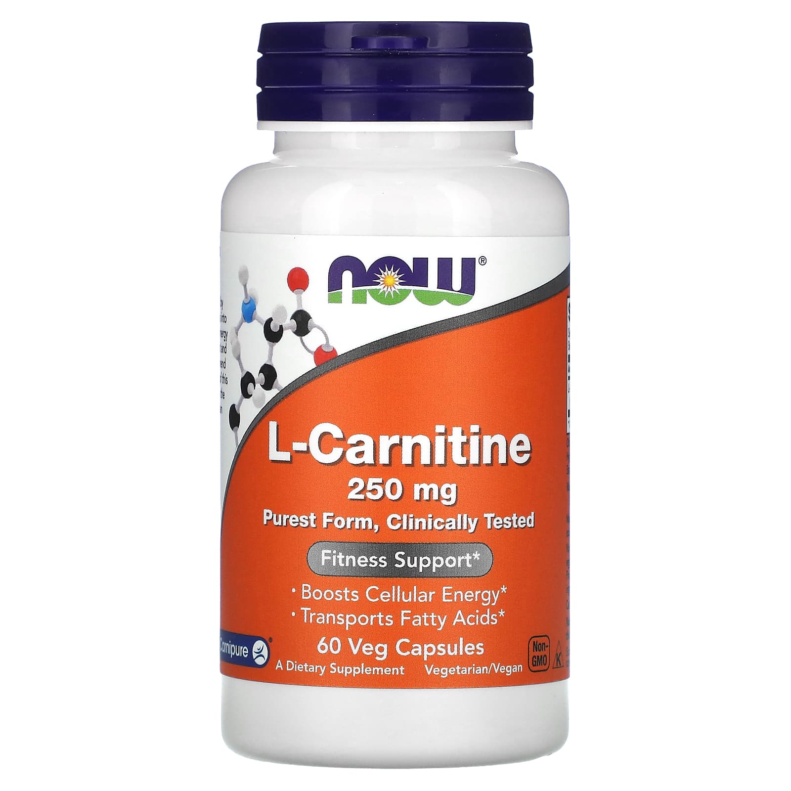 Now Foods L-карнитин тартрат Carnipure 250 мг 60 капсул now foods l карнитин 250 мг 60 растительных капсул