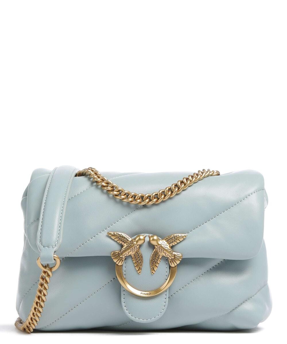 

Миниатюрная сумка через плечо Love Puff из овчины Pinko, синий