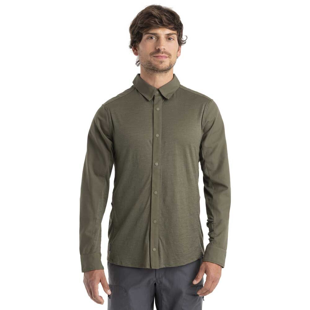 

Рубашка Icebreaker Hike Top Merino, зеленый