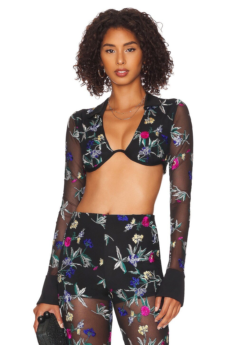 

Топ MAJORELLE Alanna Crop, цвет Midnight Multi