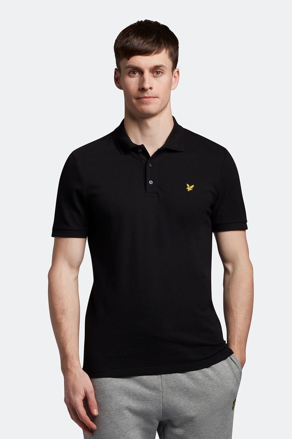

Рубашка-поло Black Crest с контрастом Lyle & Scott, черный