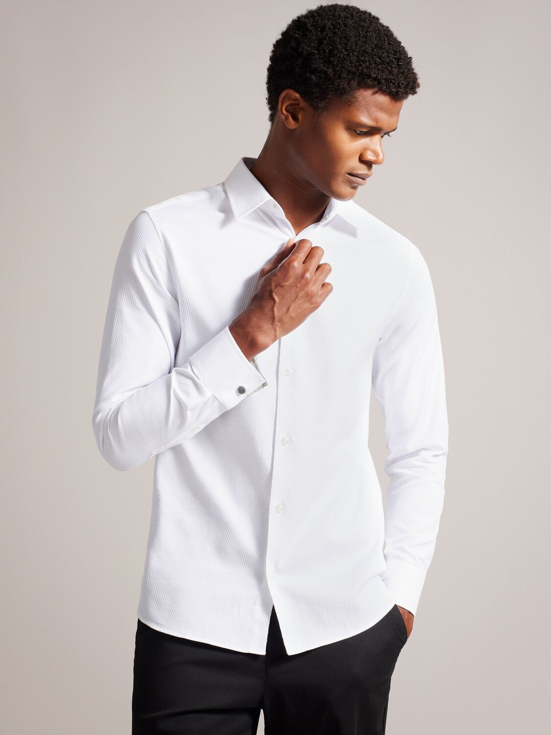 

Рубашка Leece в фактурную полоску Ted Baker, белый