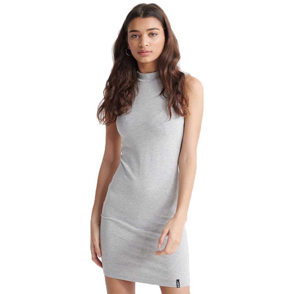 

Короткое платье Superdry High Neck Bodycon, серый