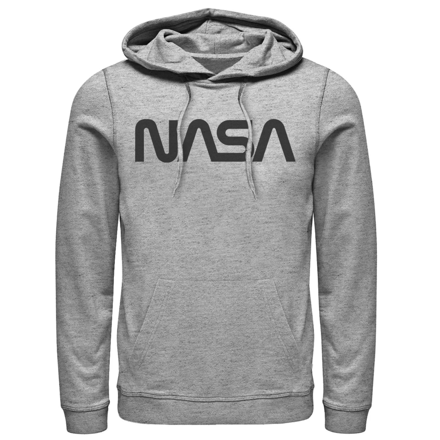 Мужская худи с графическим логотипом NASA и простым текстом Licensed Character