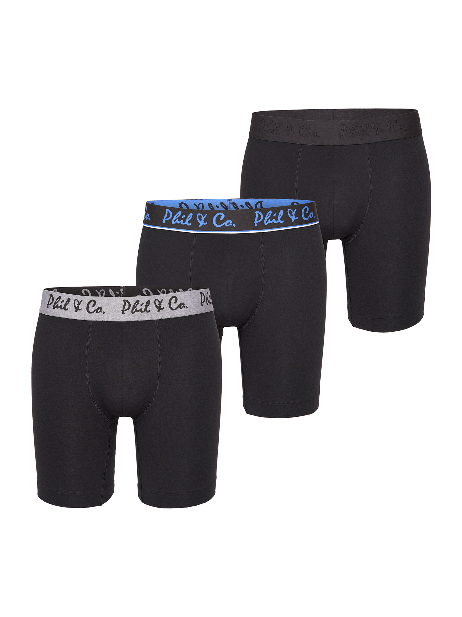 Боксеры Phil & Co Berlin Retro Pants Jersey Long Boxer, черный