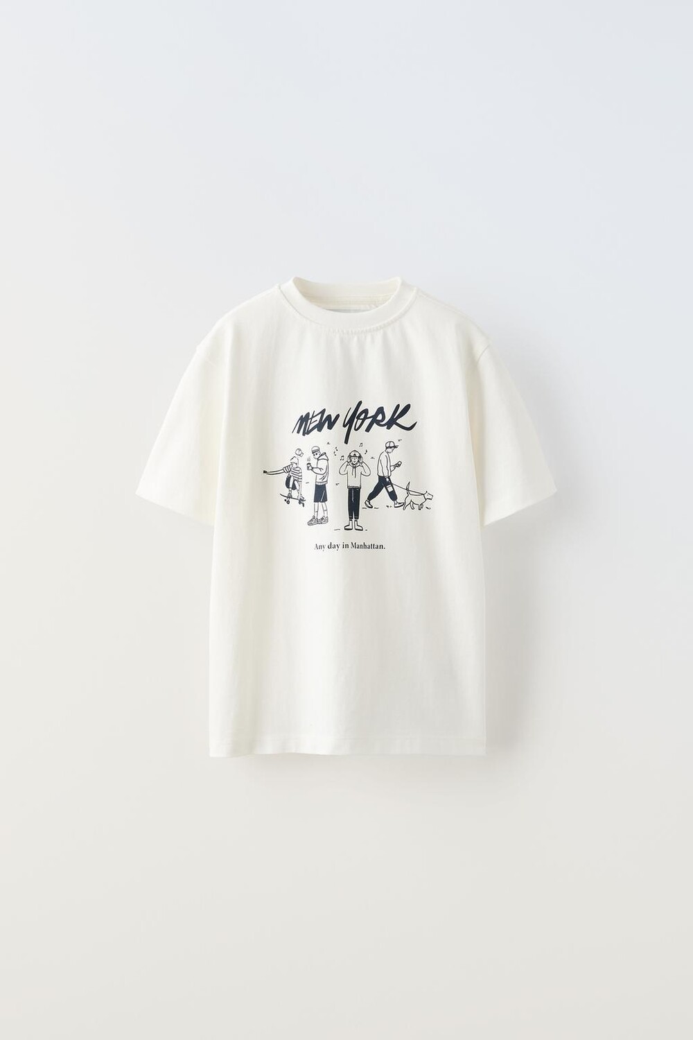 

Нью-йорк футболка ZARA, белый