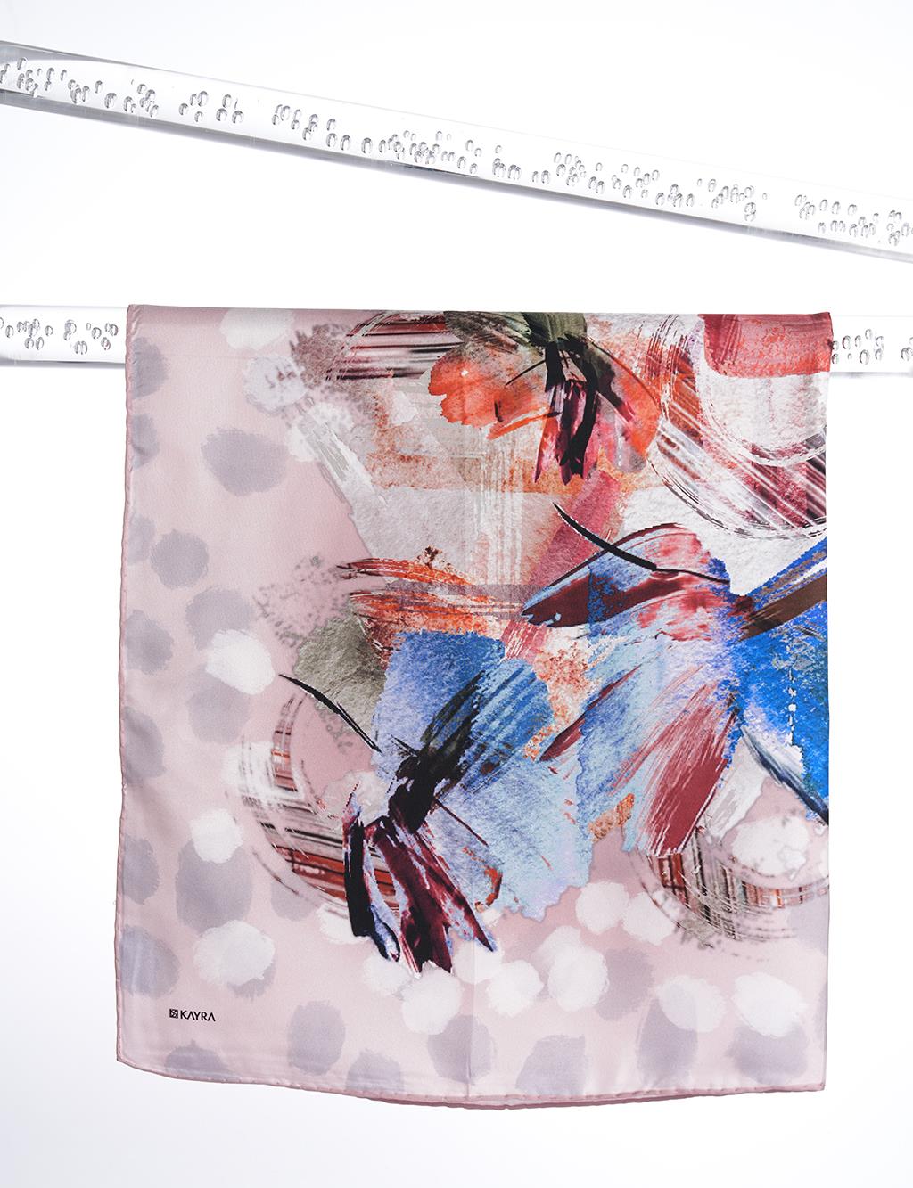 Шарф с абстрактным узором Kayra плиссированный шарф с абстрактным узором монограммы серый kayra