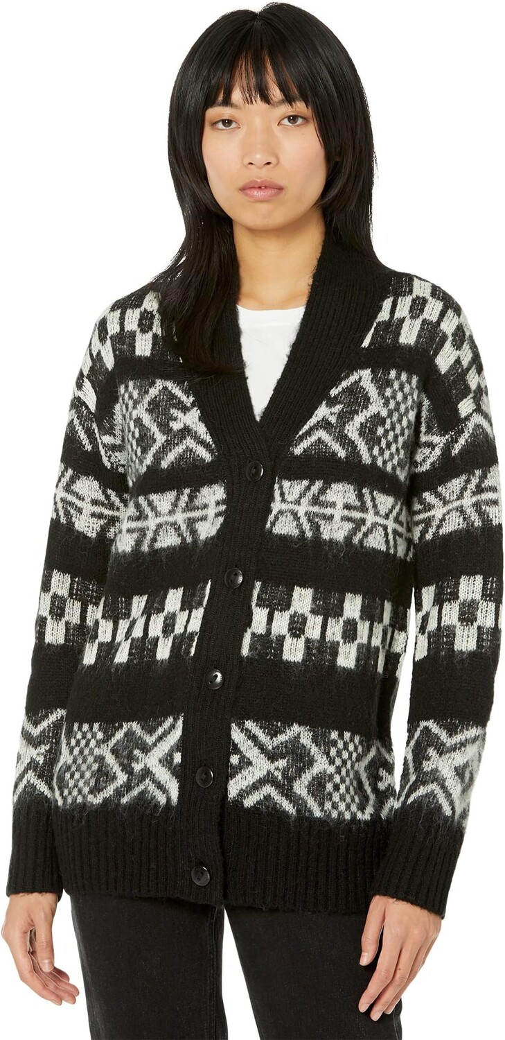 

Свитер Tora Cardigan AllSaints, цвет Black/Chalk White