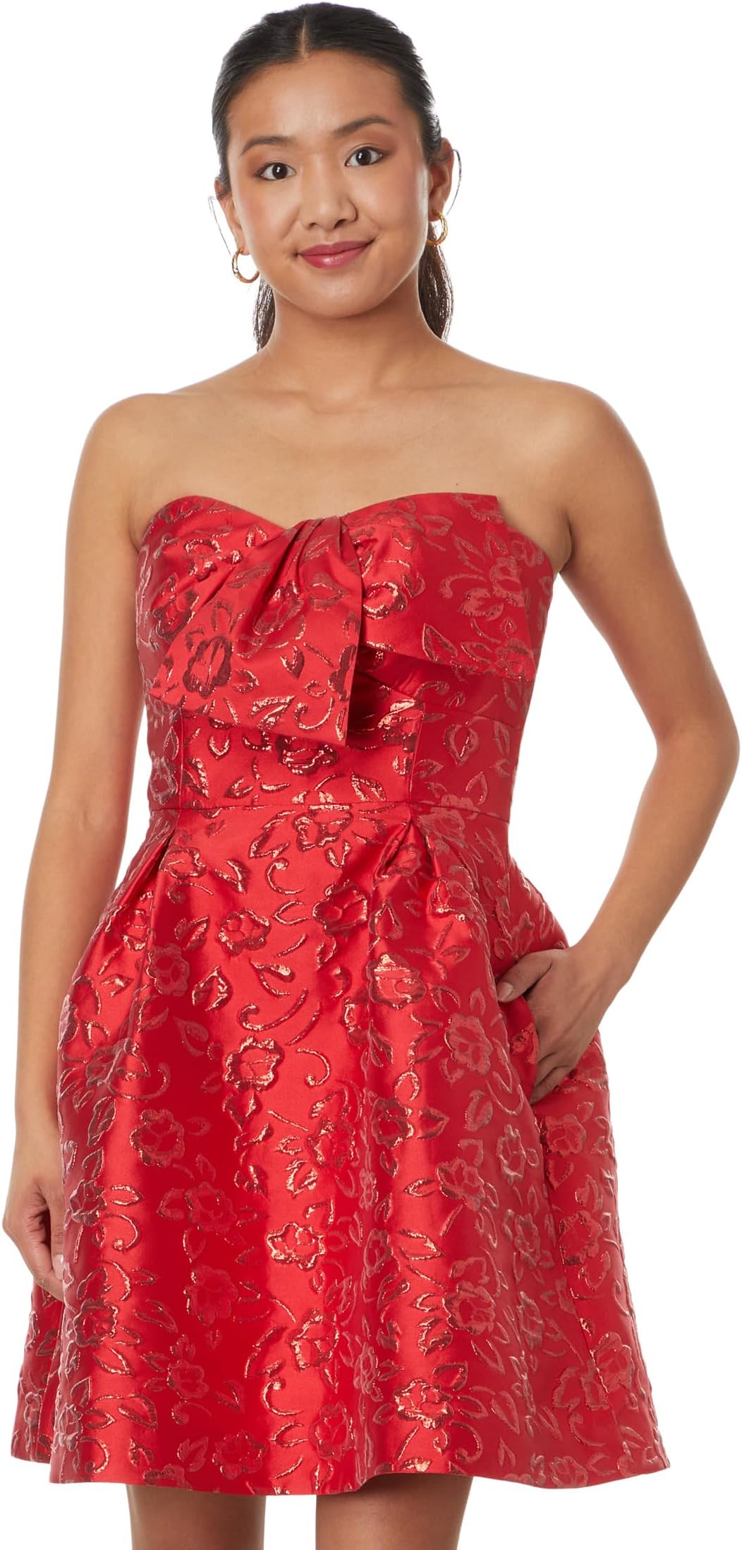 

Платье Lilly Pulitzer Kataleya Strapless Floral, цвет Amaryllis Red Puff Floral Brocade