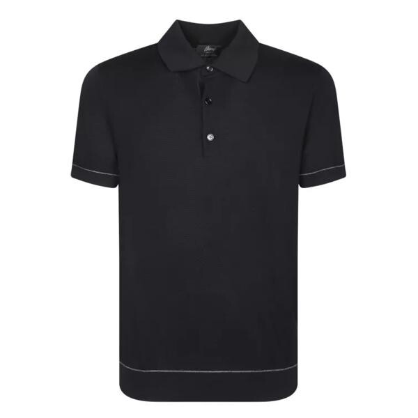 

Футболка cotton polo shirt Brioni, черный