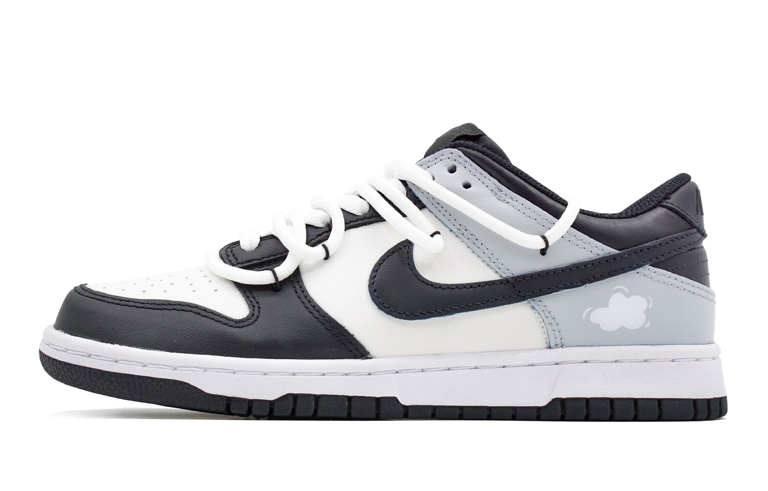 

Кроссовки Nike Dunk Skateboarding Shoes Women's Low-top White, серый