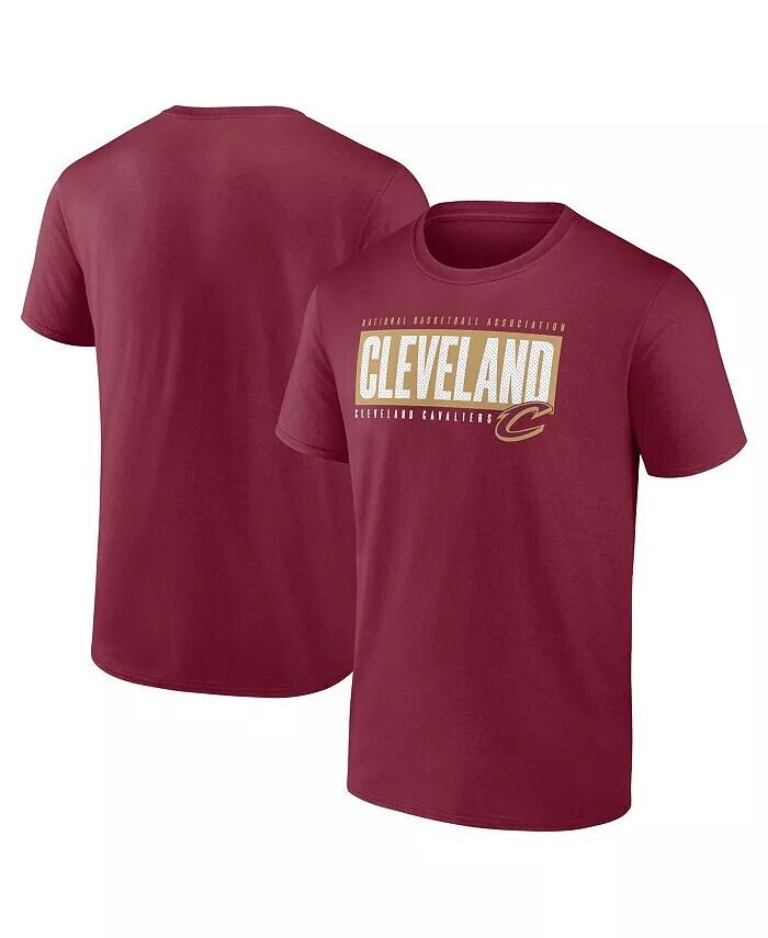 

Мужская футболка Wine Cleveland Cavaliers Box Out Fanatics, фиолетовый