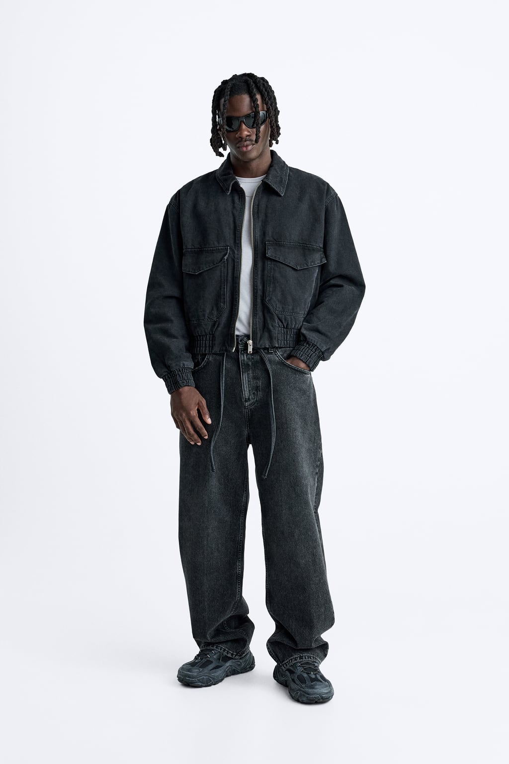 

Кроссовки для бега на массивной подошве ZARA, черный