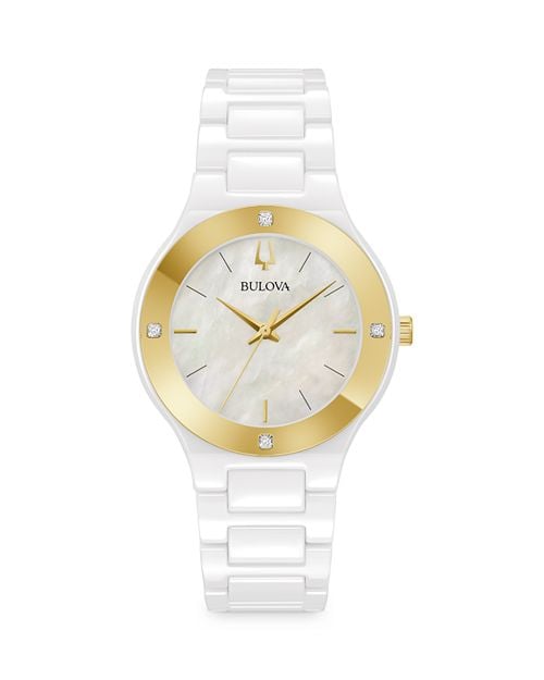 

Современные часы Millennia, 34,5 мм Bulova, цвет White