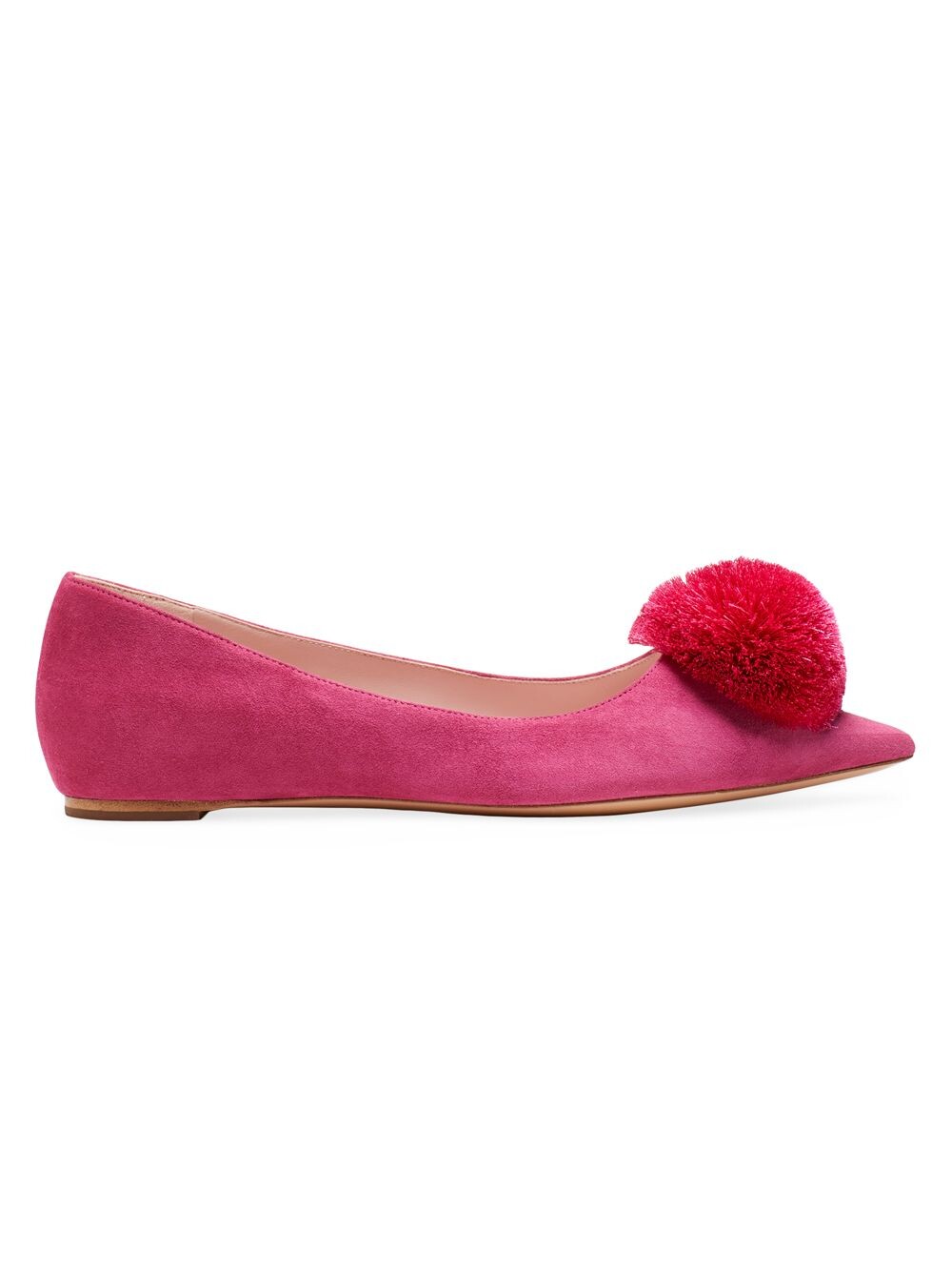 

Замшевые балетки с помпонами Amour kate spade new york